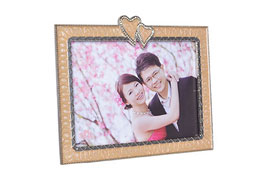 Metal Photo Frame Shiny tin, epoxy pink, acrylic
